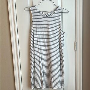 J. Crew Black and White Striped Dress